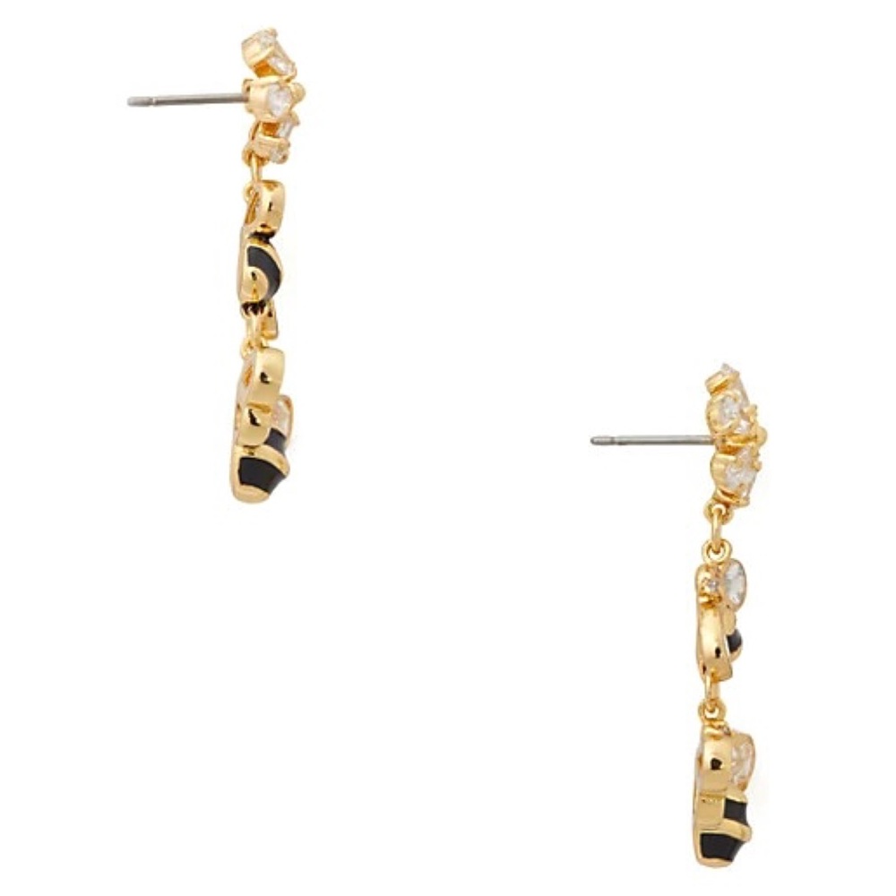 KATE SPADE • All Abuzz Stone Bee Linear Earrings - Picture 3 of 5